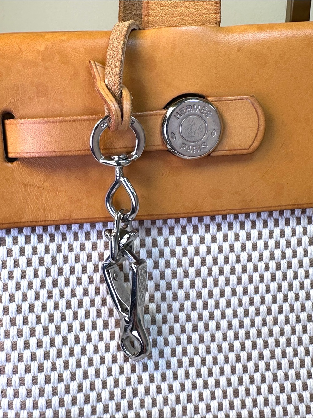 Hermes Square H 2004 Herbag 2-in-1 Set Interchangeable canvas bodies France COA - Picture 16 of 17